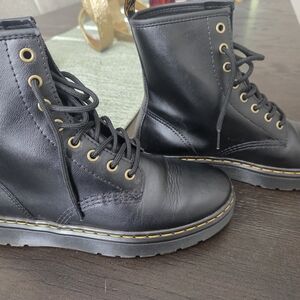 Dr. Martens Black Leather Moto Boots